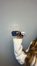 Load image into Gallery viewer, Brown Frame/Blue Lens Sunglasses

