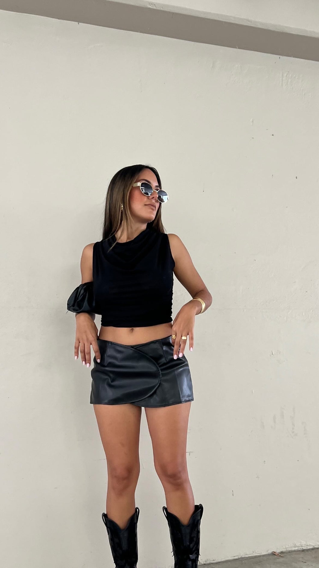 Leather Skort