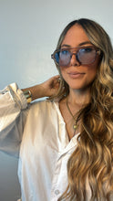 Load image into Gallery viewer, Brown Frame/Blue Lens Sunglasses
