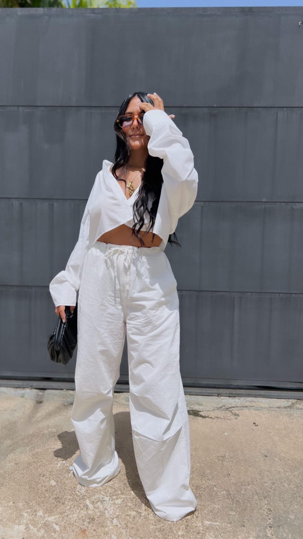 White Parachute Pants