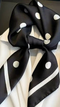 Load image into Gallery viewer, Black Polka Dots Scarf
