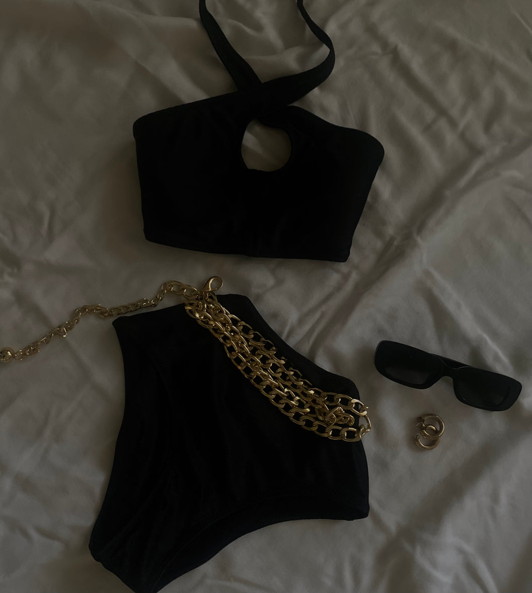 Black Swim Top