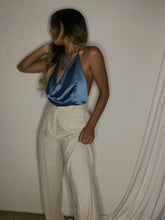 Load image into Gallery viewer, Blue Satin Top
